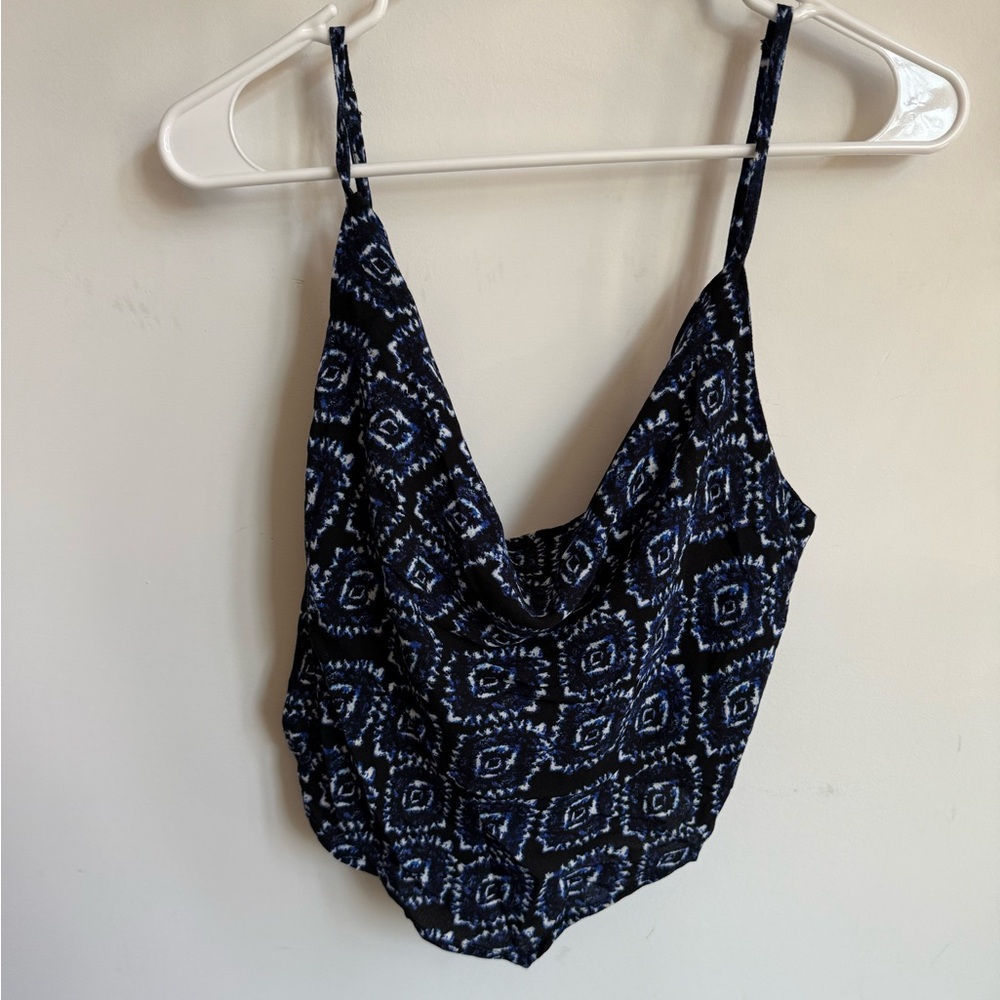 Blue crop top